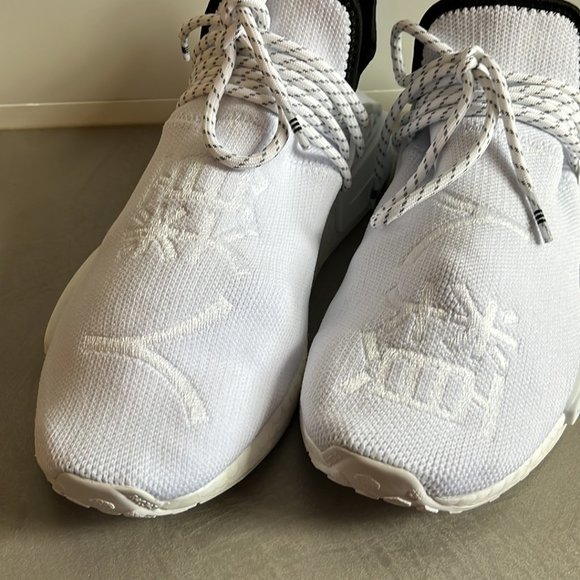 Adidas x Pharrell NMD Human Race Cloud White Sneakers - Picture 6 of 11